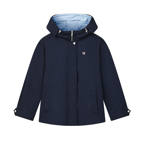 
FILA Official Women's Woven Jacket 2026 Summer New Fashion Casual Loose Hooded Windbreaker Jacket