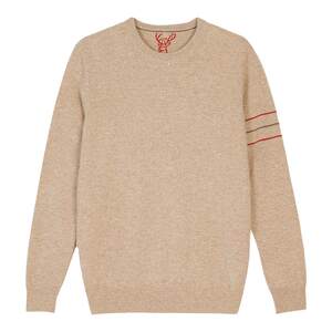 
Deer King cashmere sweater men's round neck flat needle business casual knitted sweater warm pullover autumn and winter new style