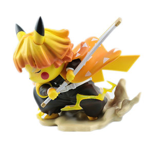 
Creative car ornaments Demon Slayer: Yaiba Zenitsu Zenitsu cute pickup truck doll Godzilla decoration male in the car