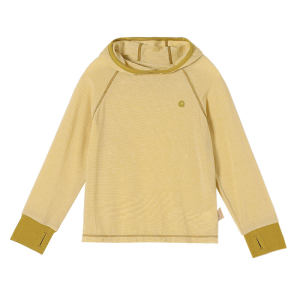 
Yoona's Mom Girls [Tencel Wool] Spring Hooded Striped Long Sleeve Children's Fashion Bottoming Shirt Baby Top