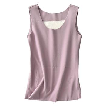 Seamless thermal vest with thick fleece