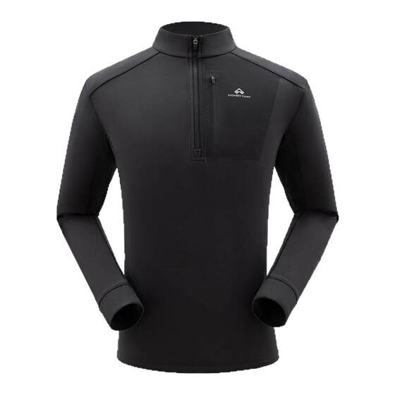 
Pathfinder half-zip pullover sweatshirt for men in spring and autumn high elastic sports hiking mountaineering running cycling long-sleeved T-shirt