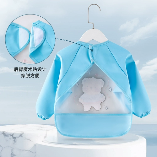 Детский водонепроницаемый фартук, нагрудник для еды подходит для мужчин и женщин, анти-грязь, с карманом