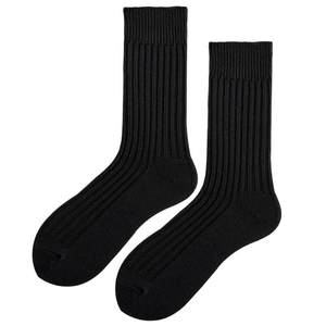 Beeffsocks spring and summer coarse line knitting outdoor mid -tube long socks, daily tide men and women white cotton socks simple
