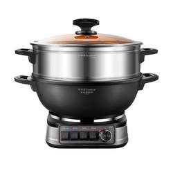 Royalstar cast iron electric wok uncoated non-stick pan