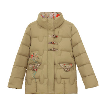 
Western style grandma winter short down jacket old lady