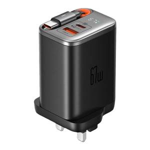 
Mcdodo Digital Display 67W Hong Kong and Macau Edition GaN charger comes with telescopic cable suitable for iPhone16/17 ProMax mobile phone Huoni MacbookPro laptop iPad triple-pin plug