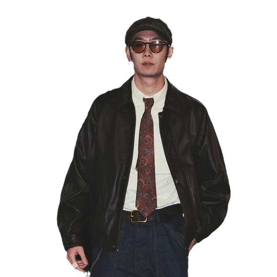 MCS Men's clothing originated from Montba Road Spring and Autumn Outdoor Retro Hong Kong Wind, Old Platform Cold Leather leather jacket men

