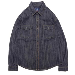 Amea Kazakhstan cotton heavy water washing workmade denim shirt men's trend locomotive denim loose dark gray shirt