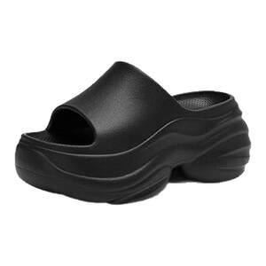 
8cm height-increasing slippers for women, thick soles that can be worn outside in summer, eva sandals that feel like stepping on shit, beach shoes for outdoor dwarfs, happy at home