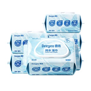 
Deyou Pure Water Wet Wipes for Baby Hand and Mouth Special Wet Wipes for Household Large Bags for Family Affordable Wet Wipes 80 Pumps