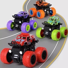 Inertia stunt off-road vehicle, children's toy car, boy's toy big legged car, anti drop model, ground stall four-wheel drive alloy