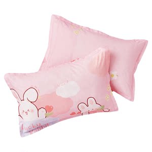 
Luolai Children's Home Textile Class A Cotton Baby and Toddler Splicing Small Bed Sheets Pillow Case Kindergarten Cartoon Pillow Case 35*55