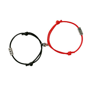 Niche Japanese style induction magnet rubber band couple bracelet
