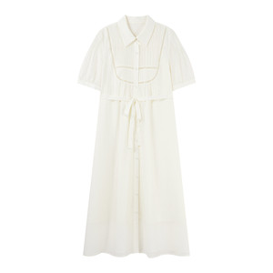 
Qiushui Yiren Lyocell Waist A-Line Dress 2025 Summer New Women's Simple Commuting Workplace Skirt