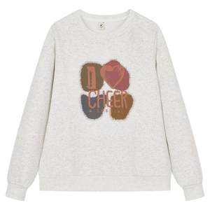 
Kuaiyu 2025 winter new style classic simple long-sleeved velvet top with letters inside, round neck miu sweatshirt for women