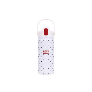 
ROSYDOEDIAN Drink more hot water, quick-open handle, portable polka-dot large-capacity thermal water cup and cold cup