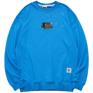 Battles Autumn Basic Embroidery Heavy Wire Cotton Long Sleeve T-shirt for Men and Women's Thin Sweatshirt Loose Pullover
