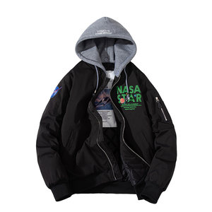 
mYes Makinosen autumn and winter trendy NASA jacket men's couple trendy brand thickened cotton jacket baseball uniform pilot jacket