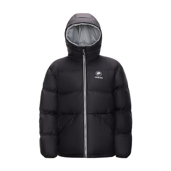 
Panda outdoor neutral down jacket 90 velvet double-sided wear 25 new men and women autumn and winter warm jacket couples hooded