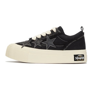 [White Deer same model] Kaalixto genuine star shoe tide brand thick bottom increases niche low -top canvas shoes