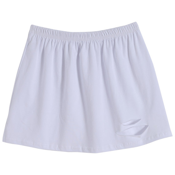 
Women's small white crotch-covering skirt with sweatshirt layered with bottoming artifact butt curtain hem to cover buttocks in spring and autumn