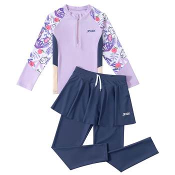 
[Sunscreen cool skin] Long-sleeved trousers girls swimsuit
