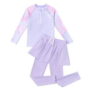 
Children's swimsuits, girls split swimsuits, primary school students, girls junior high school growth sleeves, trousers, professional training swimsuits