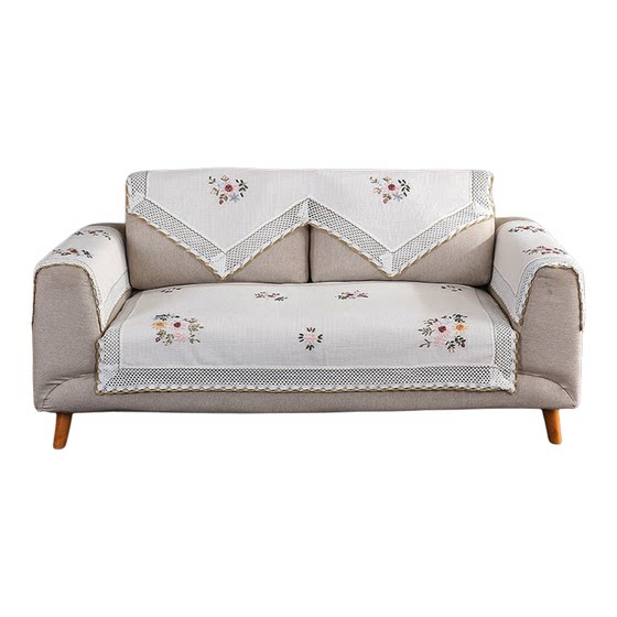 Sofa back towel lace sofa scarf cloth art armrest tissue cover white towel back scarf is simple four seasons universal