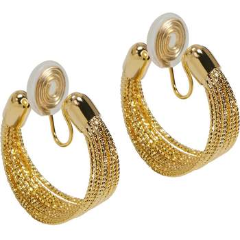 Stylish wide version large circle mosquito coil disc ear clip without pierced ears