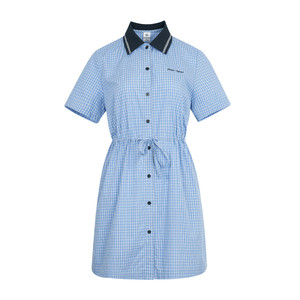 
jessyline2026 new summer style jessyline fashionable blue plaid small fresh age-reducing shirt dress