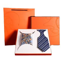 Silk Square Scarf Men's Tie Gift Box Set Annual Meeting Corporate Customized Logo High-end Gift Hangzhou Silk