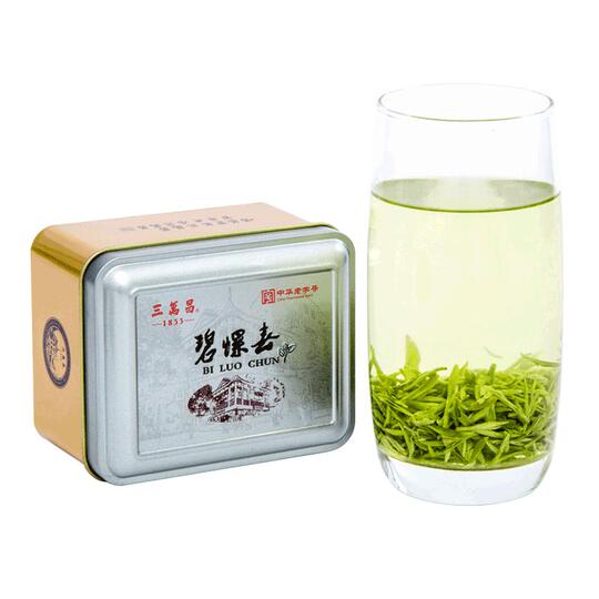 三萬昌「洞庭山碧螺春茶」高級茶葉未開封 三万廠 洞庭碧螺春緑茶 - 2023年 新春摘み - 50g