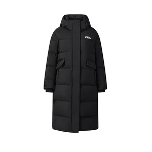 
Yang Mi's same FILA RGB down far infrared heating long down jacket 2025 winter new warm jacket