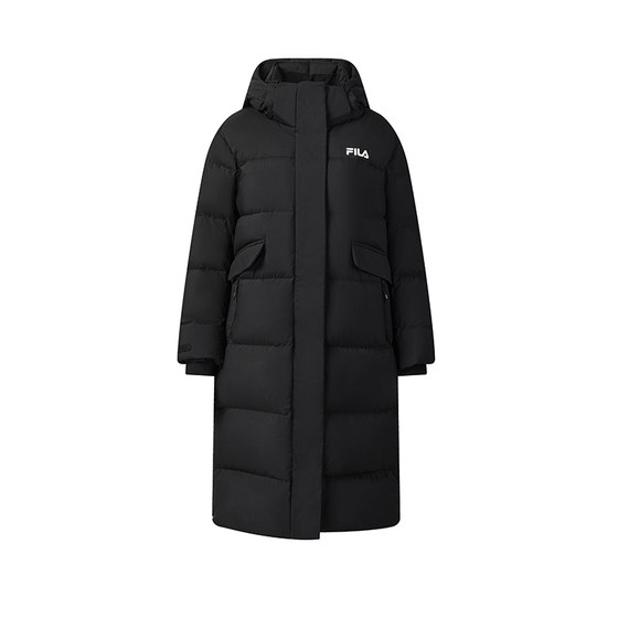 
Yang Mi's same FILA RGB down far infrared heating long down jacket 2025 winter new warm jacket