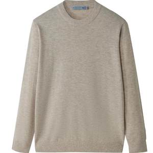 
HLA/Heilan House light business pure wool long-sleeved sweater autumn and winter new half turtleneck black sweater for men