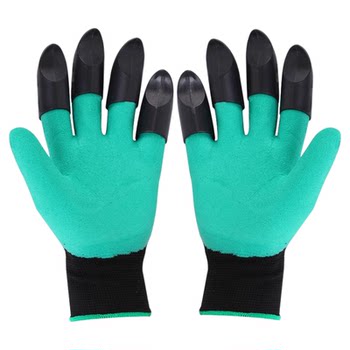 Gardening gloves are puncture-resistant and waterproof with claws, wear-resistant, weed-pulling and digging, special for gardening, flower and vegetable protection, right-hand work