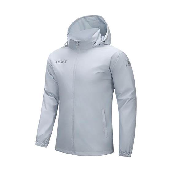 
Carlme raincoat men's spring and autumn water-repellent football training suit running sports jacket plus velvet hooded jacket