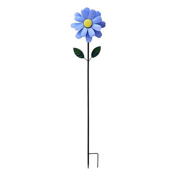 Double-layer petal rotating iron garden windmill decoration
