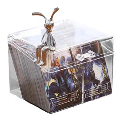 Transparent large capacity storage box desktop card organizer