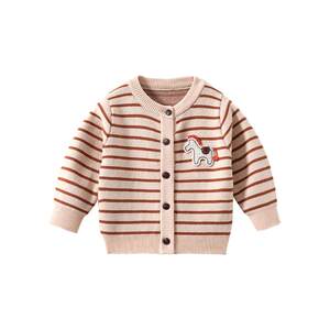 
BETUS Children's Sweater Thickened Knitted Sweater Spring and Autumn Baby Girls Boys Sweater Jacket Pure Cotton Sweater S