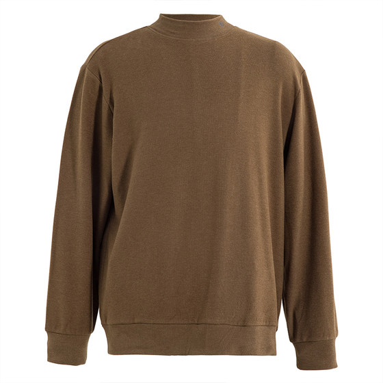 
Sea road small hot mark long-sleeved T-shirt for men in autumn, micro-slim half-high neck warm and casual inner bottoming shirt