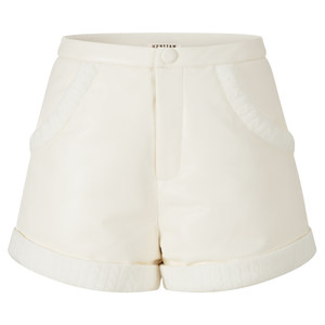 
Herlian2025 winter knitted stitching curled down shorts