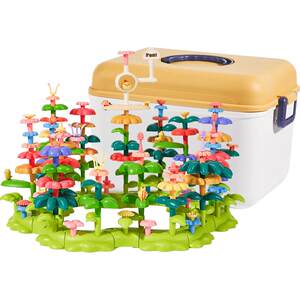 
Lele Fish Building Block Garden 1-3 years old girl and boy flower arrangement assembling educational toys Children's Day gift