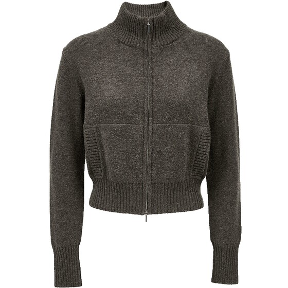 
Vero Moda Outlet Sweater Women's 2025 Autumn and Winter New Style Contains Sheep Wool Double Zipper High Neck Cardigan Lazy