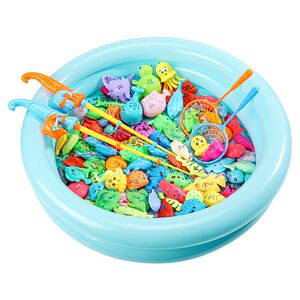 
Fishing toys for children 1 to 3 years old, pole two, two, one and a half years old, baby fishing toys, play pool, magnetic attraction, children's puzzle 6