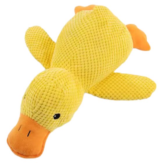 Dog pet duck toy relieves boredom, small dog plush toy, big dog self-pleasers, makes sounds, grinds teeth, bites and makes sounds