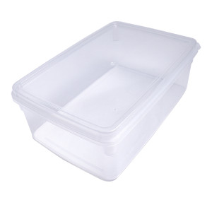 Refrigerator -dedicated fresh -keeping box Food -grade transparent belt plastic box sealing storage box rectangular commercial microwave