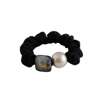 
French high-end puppy pearl hair tie rope hair ring