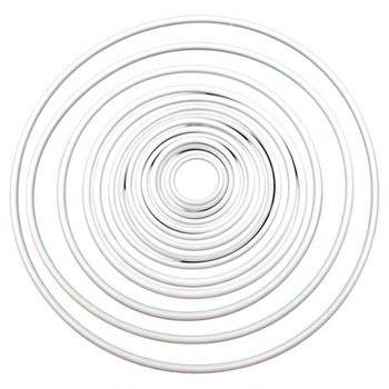 White plastic circle environmentally friendly PP circle dream catcher material outer mesh circle circle ring throwing circle handmade DIY material